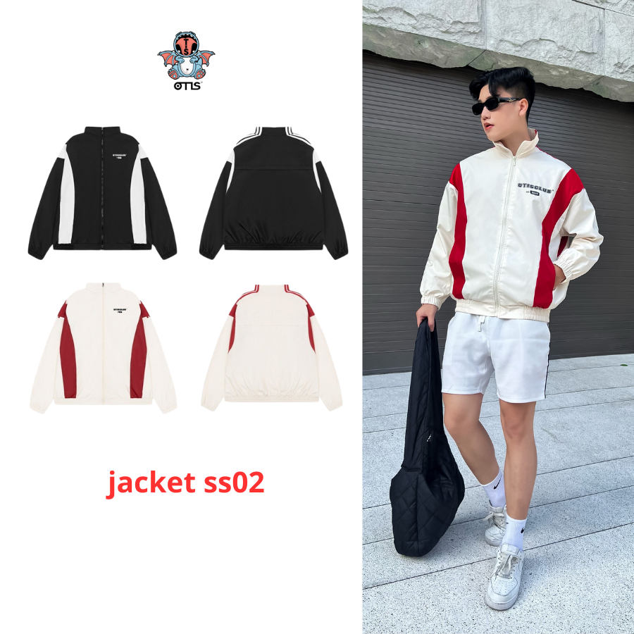 Áo Khoác Dù Phối 2 Lớp Local Brand Otis Club - Zip Jacket Phối Ss02