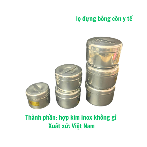 Hộp Đựng Bông Cồn Inox - Hộp Lưu Mẫu Các Size