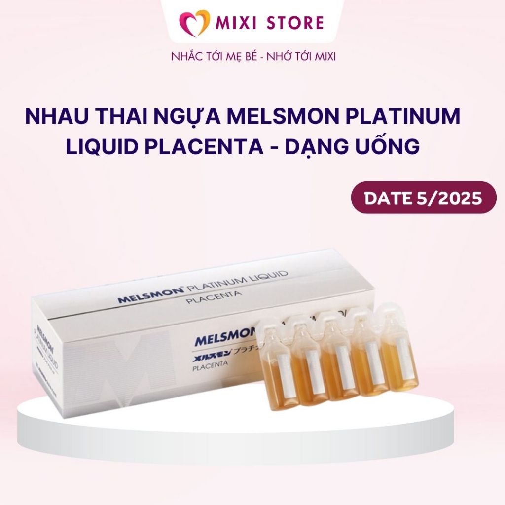 Nhau Thai Ngựa Melsmon Platinum Liquid Hộp 30 ống Nhật Bản