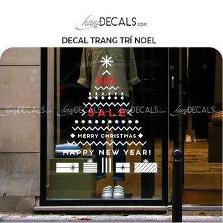 Decal noel 2024 dán cửa kính trang trí noel decor giáng sinh 2024 hanadecals