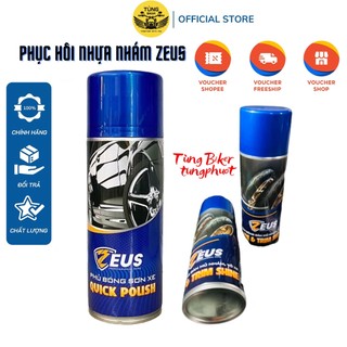 Chai xịt phục hồi nhựa nhám, làm bóng, chai xịt phủ bóng sơn xe máy, phủ dưỡng bóng dàn áo zeus