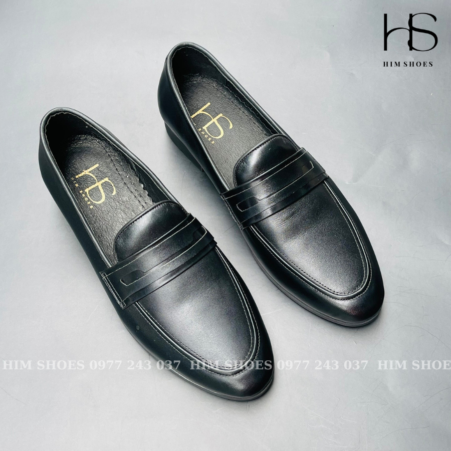 Giày lười nam đẹp kiểu dáng LOAFER da bò cao cấp , đế cao su nguyên khối , form dáng thời thượng - Mã GL05
