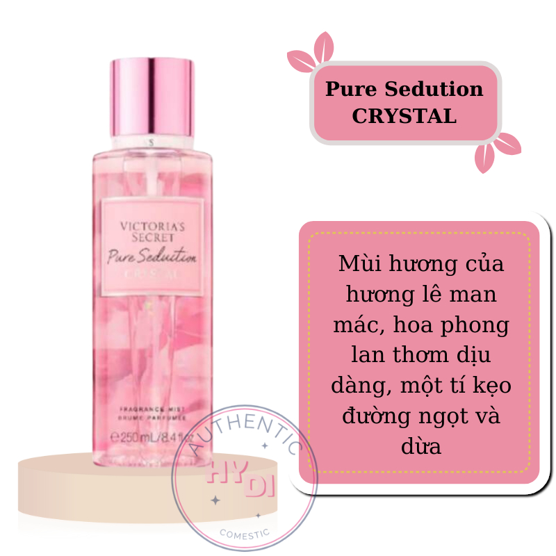 FULL SIZE PURE SEDUCTION CRYSTAL - XỊT THƠM DƯỠNG THỂ VICTORIA'S SECRET USA