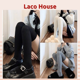  Tất đùi len độ dày vừa phải ✨ Tất nữ cao cổ chất liệu len gân TAT29 