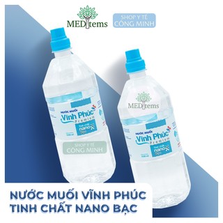 [Combo 5 chai] Nước muối Nano Bạc Vĩnh Phúc 1000 ml