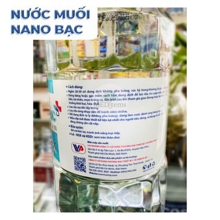 [Combo 5 chai] Nước muối Nano Bạc Vĩnh Phúc 1000 ml