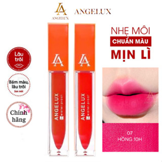Son Kem Lì Angelux 24h Water Proof Màu Hồng 10H 20g Chính Hãng