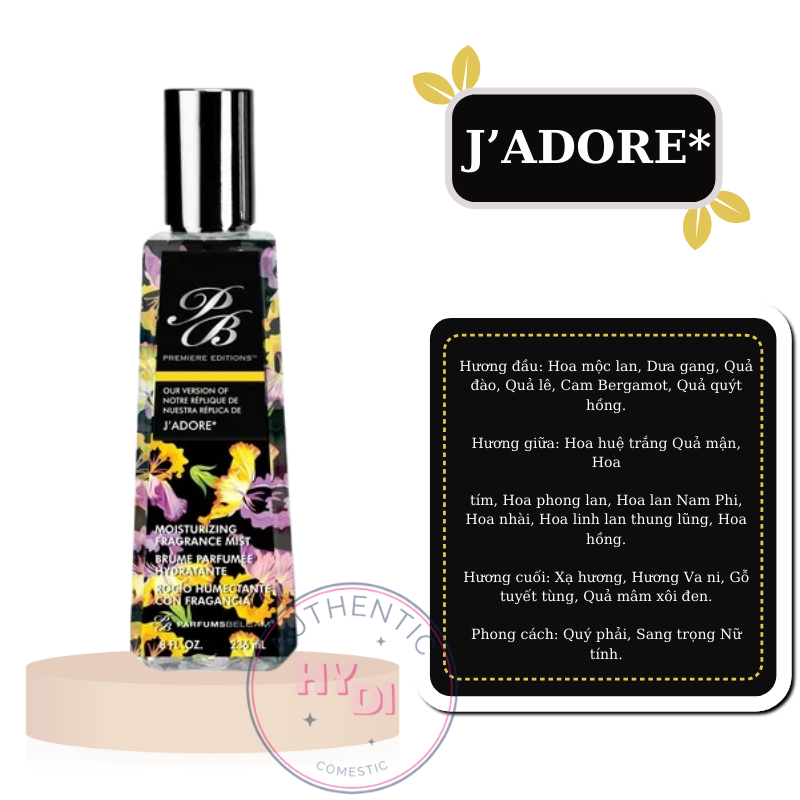J'ADORE- Xịt Thơm Body Mist Bản Version PB USA