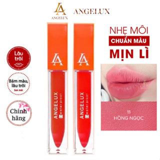 Son Kem Lì Angelux 24h Water Proof Màu Hồng Ngọc 20g Chính Hãng