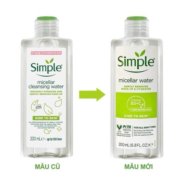 NƯỚC TẨY TRANG SIMPLE KIND TO SKIN MICELLAR CLEANSING WATER 200ML