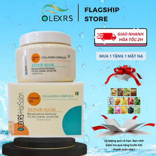 Kem Ủ Phục Hồi Tóc, Chống Gãy Rụng Olexrs Collagen Anh 500ml