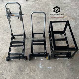 Khung máy rửa xe cao áp 4 bánh xe sắt V4 , chân đế máy rửa xe có rulo| Giá đỡ máy rửa xe dây đai, dây curoa