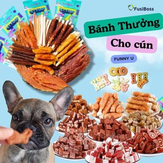 Bánh thưởng cho chó 100g nhiều vị fusiboss - bánh snack thưởng ăn vặt cho cún