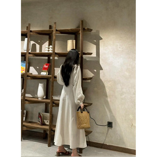 𝐒𝐞𝐚𝐬𝐨𝐧 𝐃𝐫𝐞𝐬𝐬 - Đầm Linen Dáng Dài Chít Eo ( ảnh chính chủ )