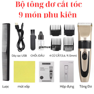 ELECTRIC HAN RIVER Tông đơ cắt tóc máy hớt tóc cầm tay pin sạc không dây công nghệ nhật bản, kèm 9 phụ kiện