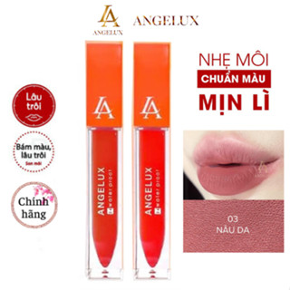 Son Kem Lì Angelux 24h Water Proof Màu Nâu Da 20g Chính Hãng