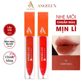 Son Kem Lì Angelux 24h Water Proof Màu Cam Nâu 20g Chính Hãng