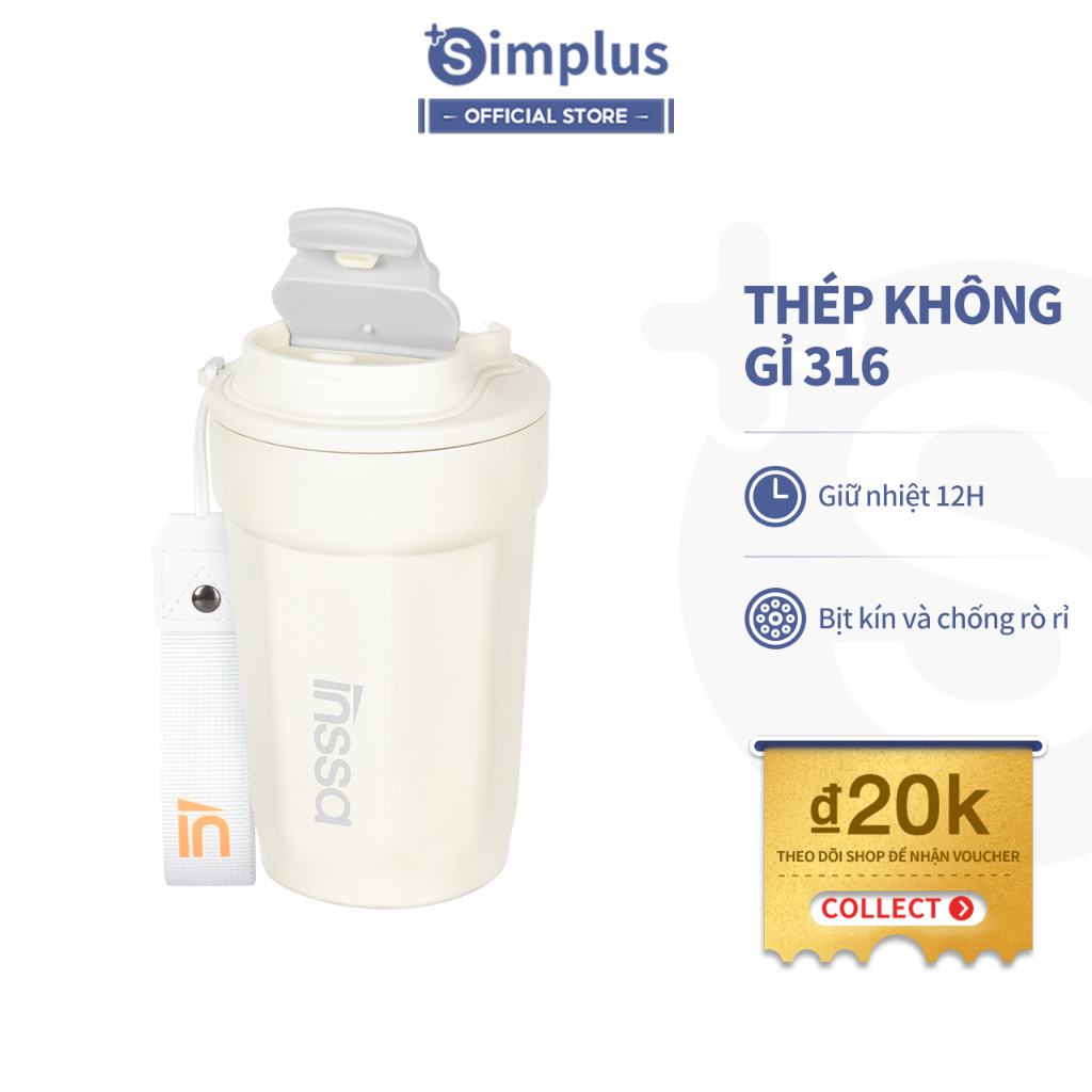 Bình giữ nhiệt Simplus Thép không gỉ 316 Dung tích cốc 420ml BWBH001