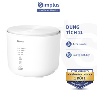 Nồi cơm điện mini Simplus Dung tích 2L DFBA006 - Bảo Hành 1 Năm 1 Đổi 1
