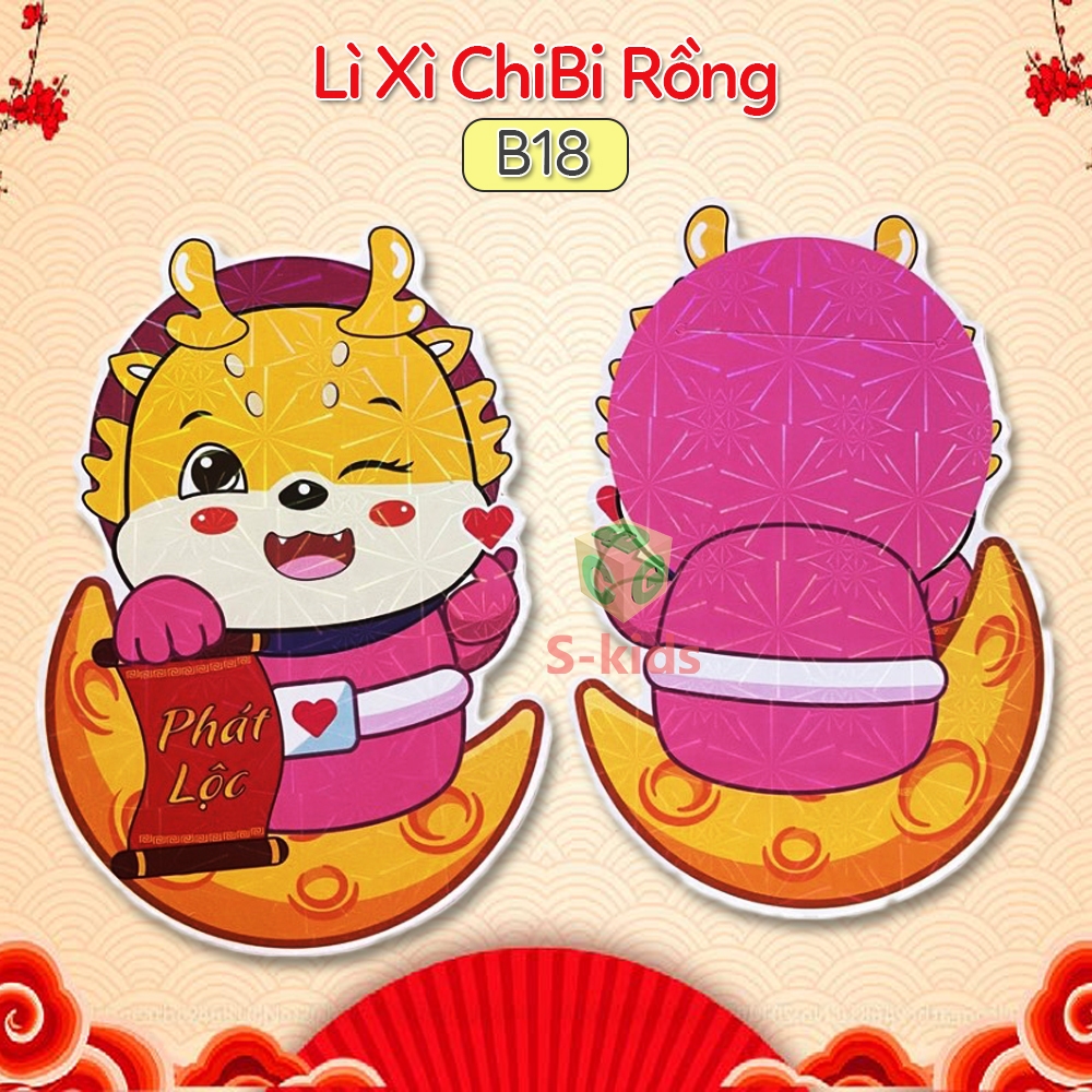 Được Chọn Mẫu, Lì Xì ChiBi Phản Quang 2024 Combo 10 50