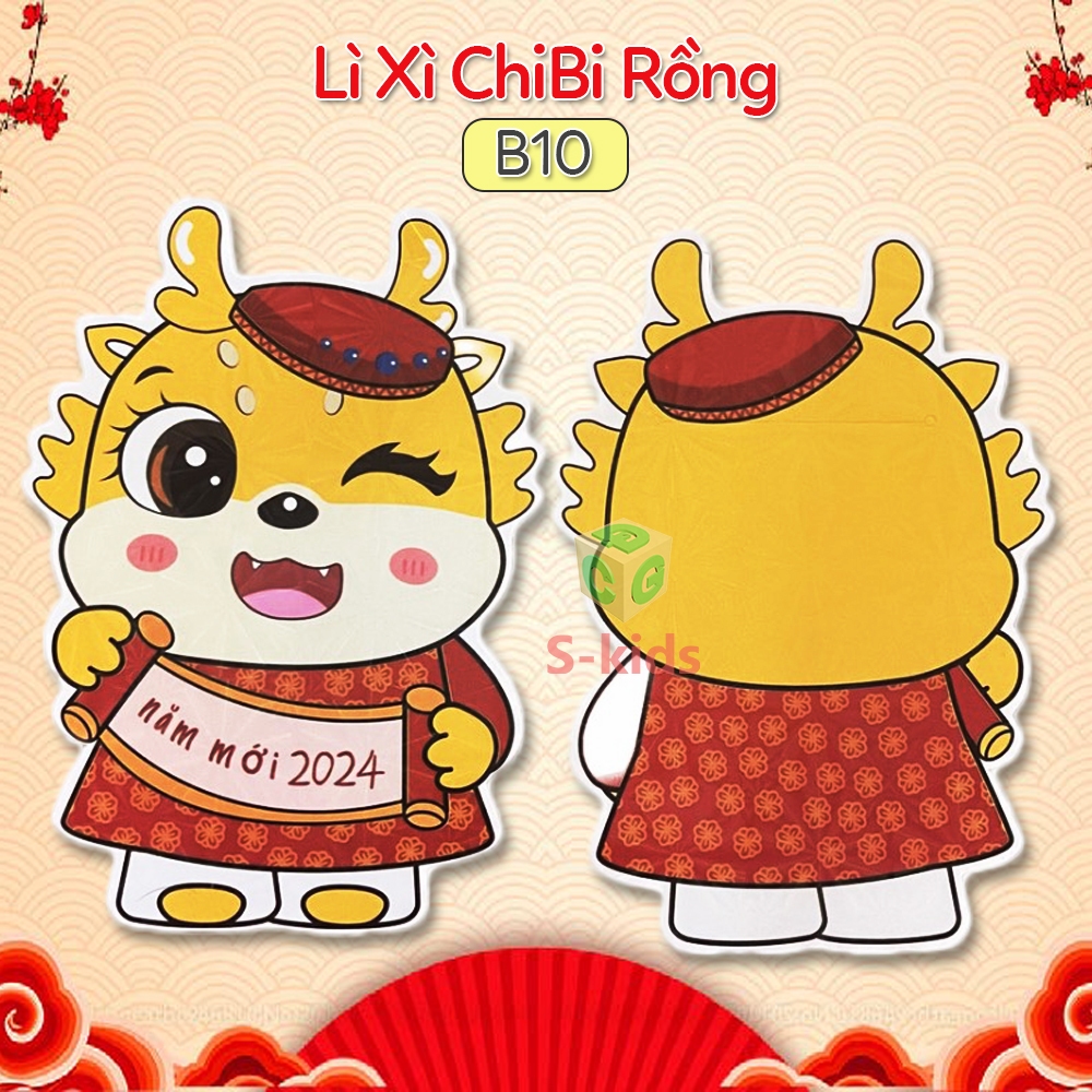 Được Chọn Mẫu, Lì Xì ChiBi Phản Quang 2024 Combo 10 50