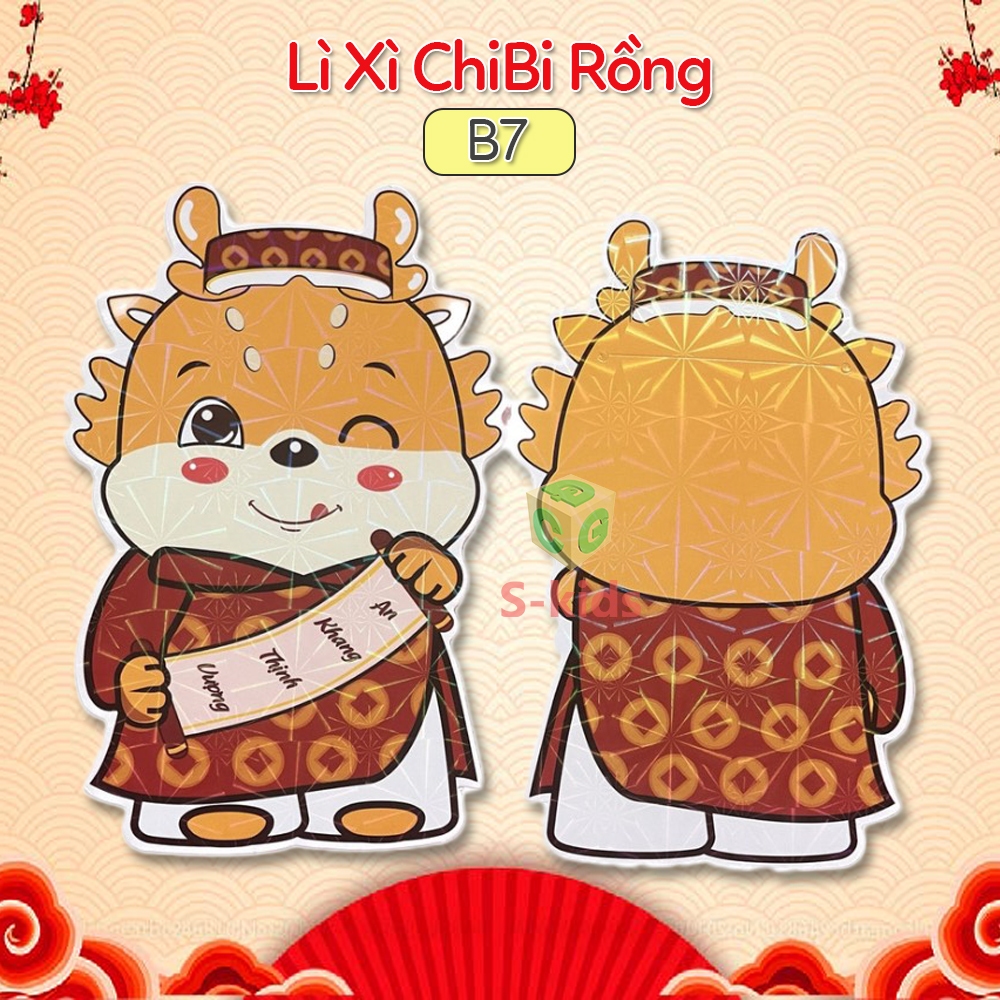 Được Chọn Mẫu, Lì Xì ChiBi Phản Quang 2024 Combo 10 50