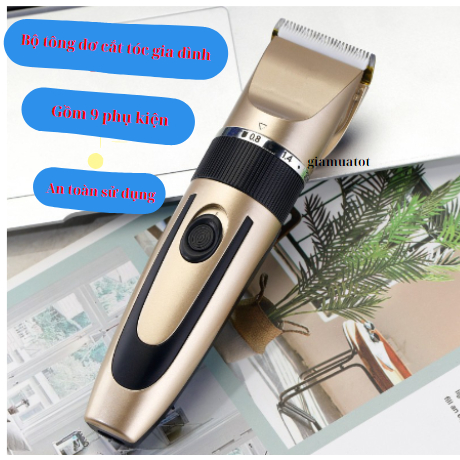 Tông đơ cắt tóc đầu sạc USB, Tặng kèm 9 món - 11 món phụ kiện tiện dụng Electric