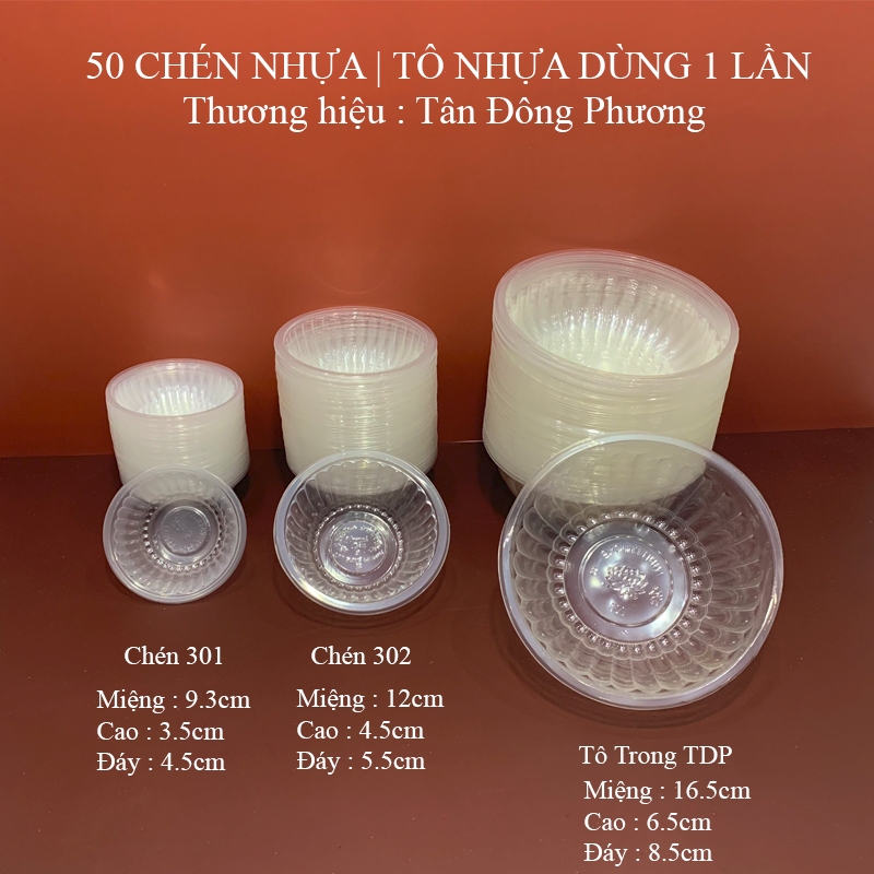 Chén nhựa Tô nhựa trong dùng một lần
