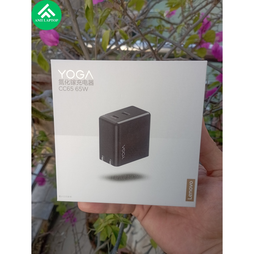 Bộ sạc GaN đa năng 65W LENOVO + kèm cáp sạc 1.5m, sạc cho nhiều thiết bị. Chính hãng Lenovo