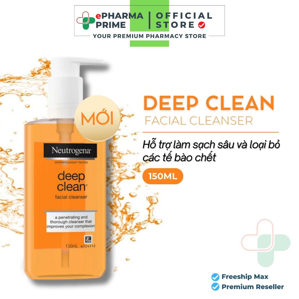 Sữa Rửa Mặt Neutrogena Facial Cleanser Deep Clean Làm Sạch Sâu 150ml