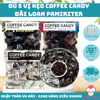 [ Đủ 4 vị ] Kẹo coffee candy Đài Loan PAMIRITER Giúp Tỉnh Táo, Tinh Thần Sảng Khoái Hộp 70g - 70 viên