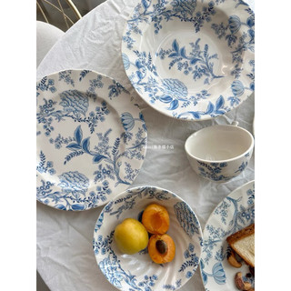 Set bát đĩa tách trà sứ hoa văn vintage thanh hoa hài hoà