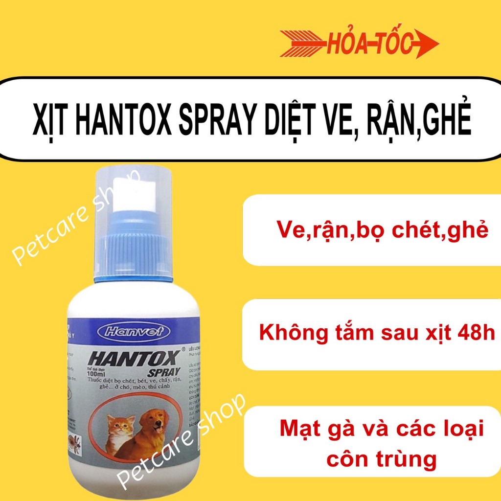 Lọ xịt ve rận chó mèo.