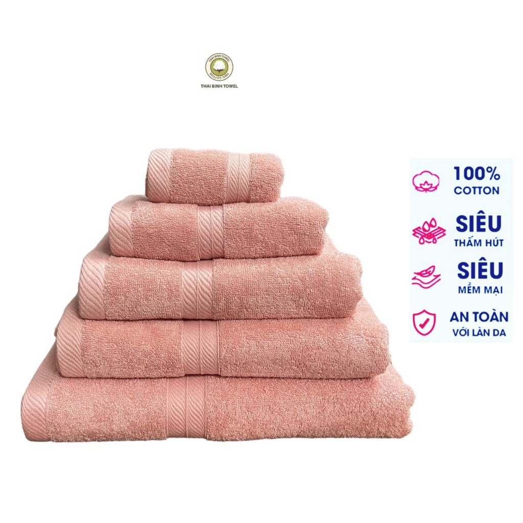 Khăn tắm cao cấp xuất EU KT 60x120cm , 100% Cotton, mềm mịn thấm hút nước