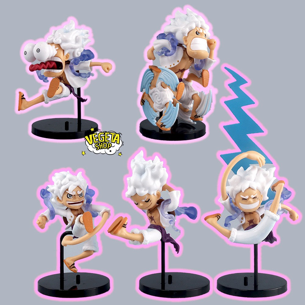 Mô hình One Piece - Luffy Gear 5 trạng thái thức tỉnh Thần mặt trời Nika - Monkey D Luffy Nika mũ rơm tóc bạc Gear 5