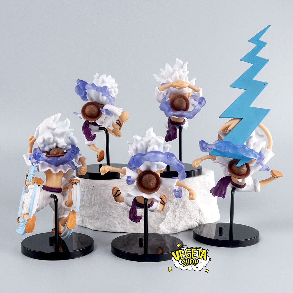 Mô hình One Piece - Luffy Gear 5 trạng thái thức tỉnh Thần mặt trời Nika - Monkey D Luffy Nika mũ rơm tóc bạc Gear 5