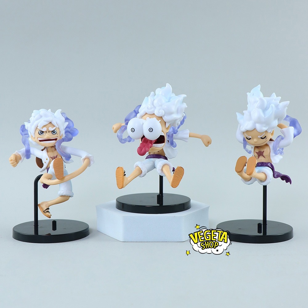 Mô hình One Piece - Luffy Gear 5 trạng thái thức tỉnh Thần mặt trời Nika - Monkey D Luffy Nika mũ rơm tóc bạc Gear 5