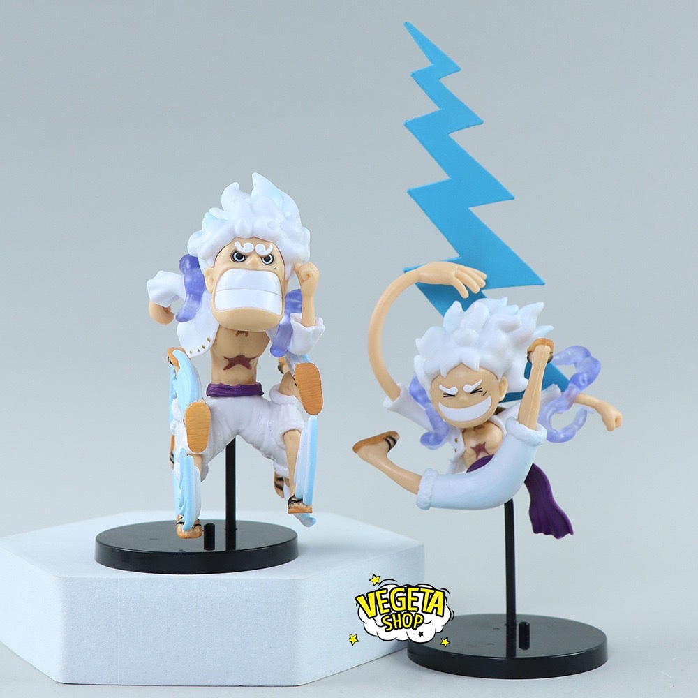 Mô hình One Piece - Luffy Gear 5 trạng thái thức tỉnh Thần mặt trời Nika - Monkey D Luffy Nika mũ rơm tóc bạc Gear 5