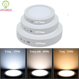 Đèn ốp trần led gắn nổi 12w, 18w, 24w 3 chế độ ánh sáng vuông /tròn