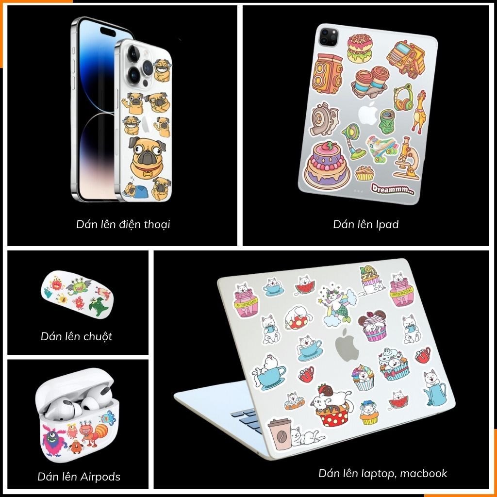 Holiday ST Q01 hình dán sticker du lịch phủ lớp chống thấm nước trang trí mũ bảo hiểm laptop điện thoại notebook