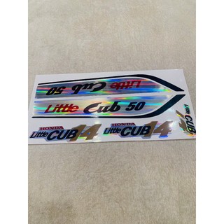 Bộ tem decal dán xe máy honda cub litte 50 đen zin thái siêu đẹp