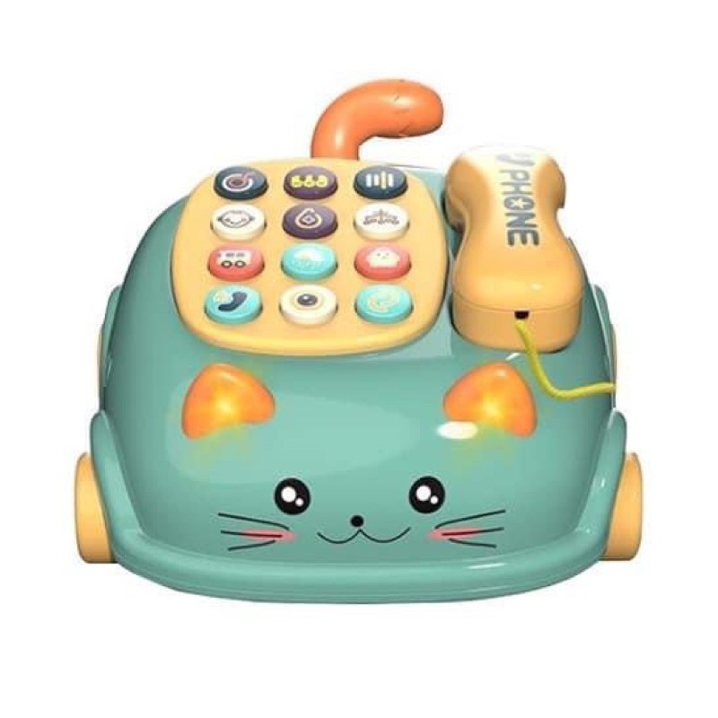 Đồ Chơi ô tô điện thoại hình con mèo cho bé CÓ BÁNH XE PHÙ HỢP VỚI BÉ TỪ 8 THÁNG TUỔI