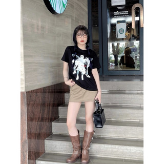 Áo thun form nữ babytee Angel cotton dày dặn