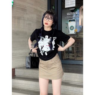 Áo thun form nữ babytee Angel cotton dày dặn