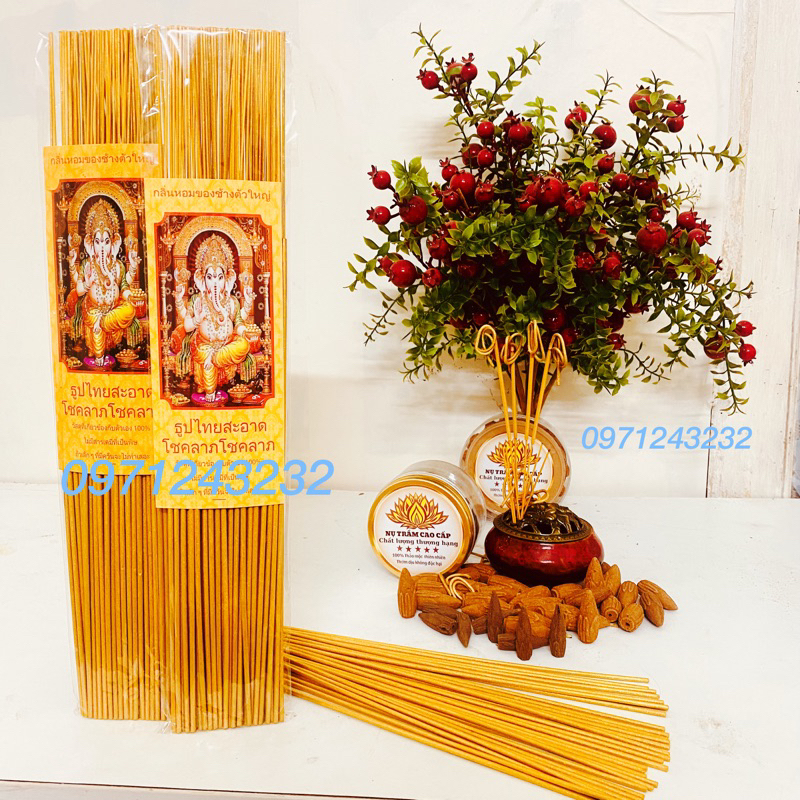 Hương Nhang Thần Tài Thái Lan Chính Hãng Hương Sạch Ít Khói Cuộn Tàn Tài Lộc