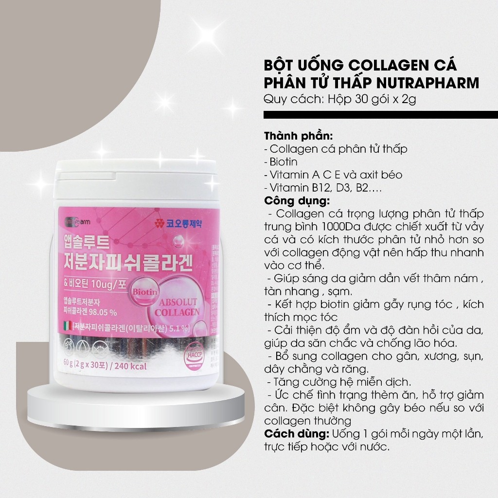 Bột uống Bổ Sung collagen ,Biotin