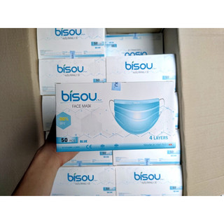 Khẩu trang y tế bisou màu đen 4 lớp