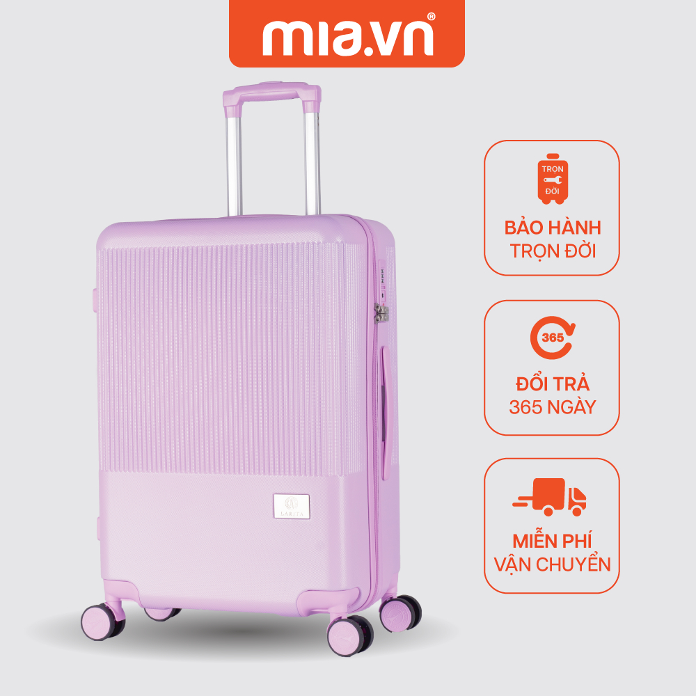 Vali Kéo MIA.vn Du Lịch Larita VELA size 20/24/28 Hạn Chế Trầy Xước - Bảo Hành Trọn Đời