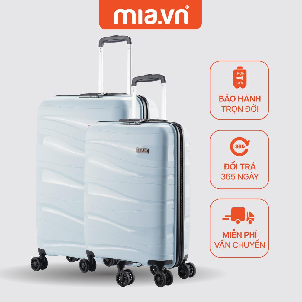 Combo 2 Vali Kéo Du Lịch MIA.vn Pisani LANI TR608 Nhựa PP siêu bền- Bảo Hành Trọn Đời