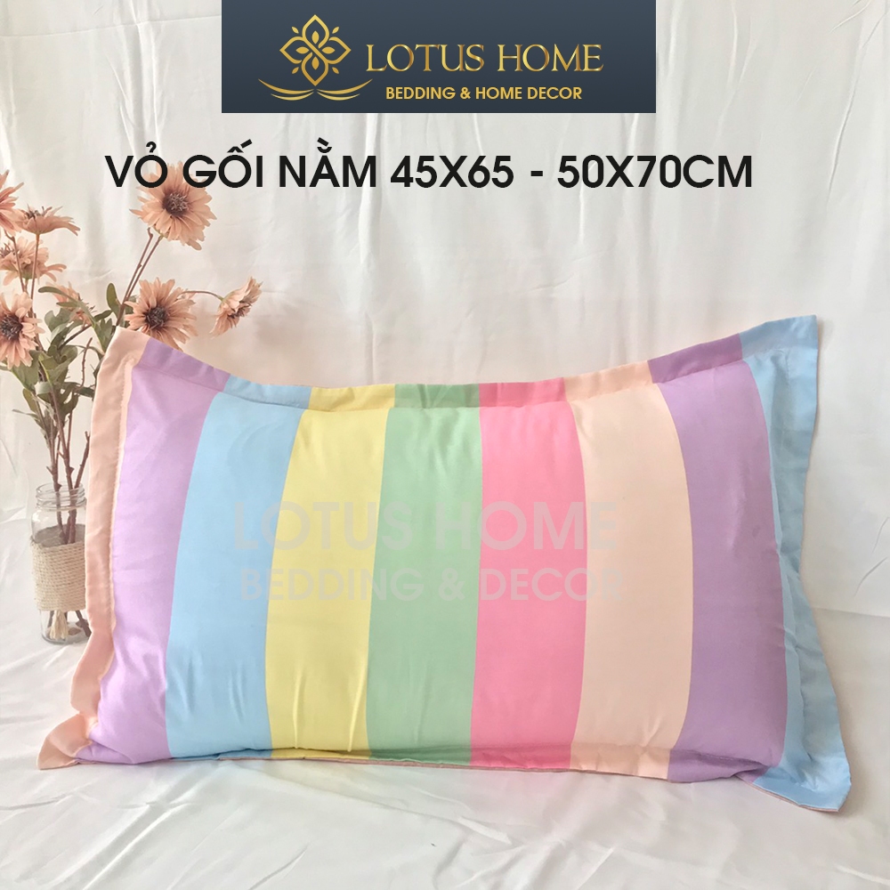 01 Vỏ gối nằm Cotton Poly nhiều màu sắc kích thước 45x65cm hoặc 50x70cm - Lotus Home Decor Bedding